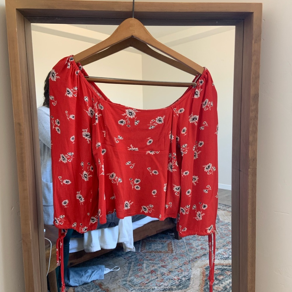 AE Cropped Baby Doll Blouse